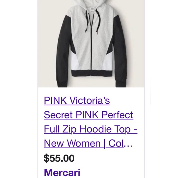 NWT PINK Everyday Lounge Full Zip Colorblock Hoodie XL - Picture 12 of 12